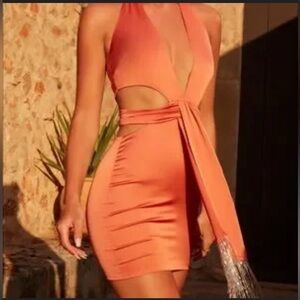 NEW Oh Polly Satin Mini Dress